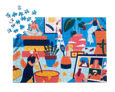 Indoor Jungle 500 Piece Art Jigsaw Puzzle for Adults Puzzle Tube Tote Bag Jigsaw Puzzle Gift For Her